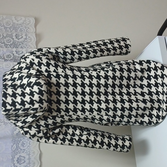 Tory Burch Disigner Copy Black and White Coat Size S - Picture 6 of 15